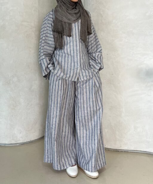 The Linen Stripe Set